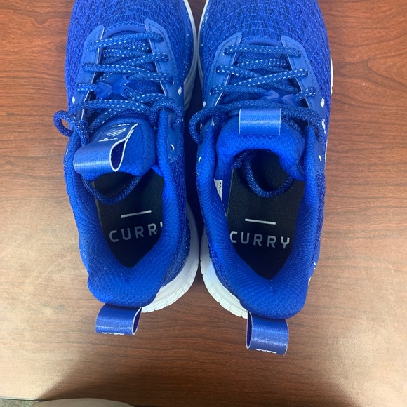 Unisex Steph Curry Flow 10 Under Armor team basketball shoes Blue With White Trm - Picture 10 of 12
